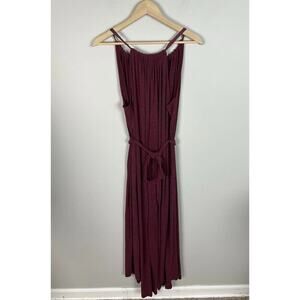 Anthropologie HD In Paris Jacenta Wide Leg Jumpsuit Size Medium Modal Cranberry
